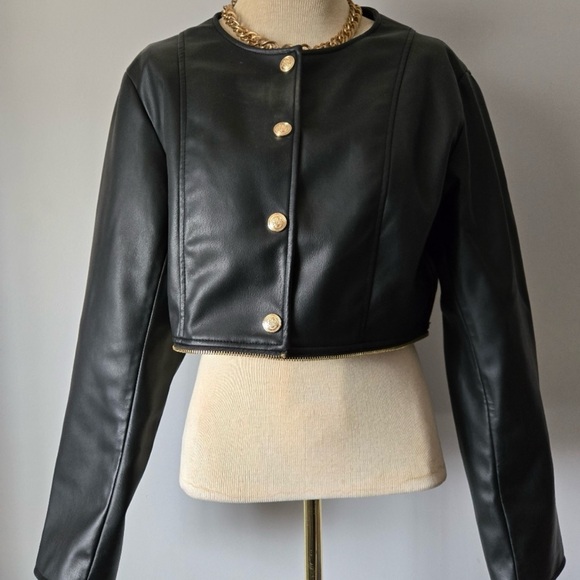 Zara Faux Leather Jacket - Picture 2 of 7